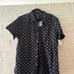 Men's Black Patterned Shirt